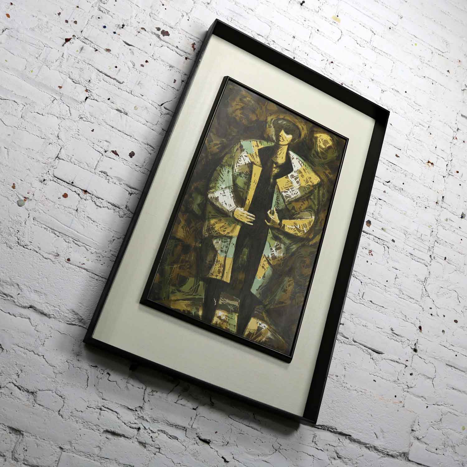 Vintage Abstract Expressionist Silkscreen Serigraph Titled Josephs Coat by Dean J. Meeker
