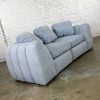 Modern to Postmodern Channeled Sectional Loveseat or Lounge Chairs Style of Jay Spectre