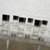 Mid Century Modern Silver Fade Highball Cocktail Glasses Style of Dorothy Thorpe Set of 6