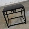 Vintage Chinoiserie Rectangular Black Accent or Side Table by Baker