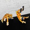 Vintage Handmade Painted Acrobatic Papier Mache Clowns from Mexico Attributed to Jeanne Valentine a Pair