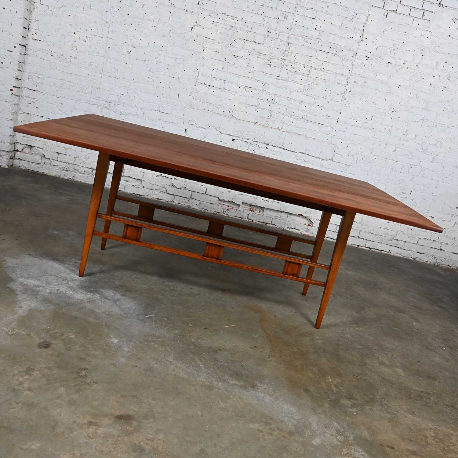 Vintage Mid-Century Modern Maple Drop Leaf Dining Table Attributed to Statesville Chair Company