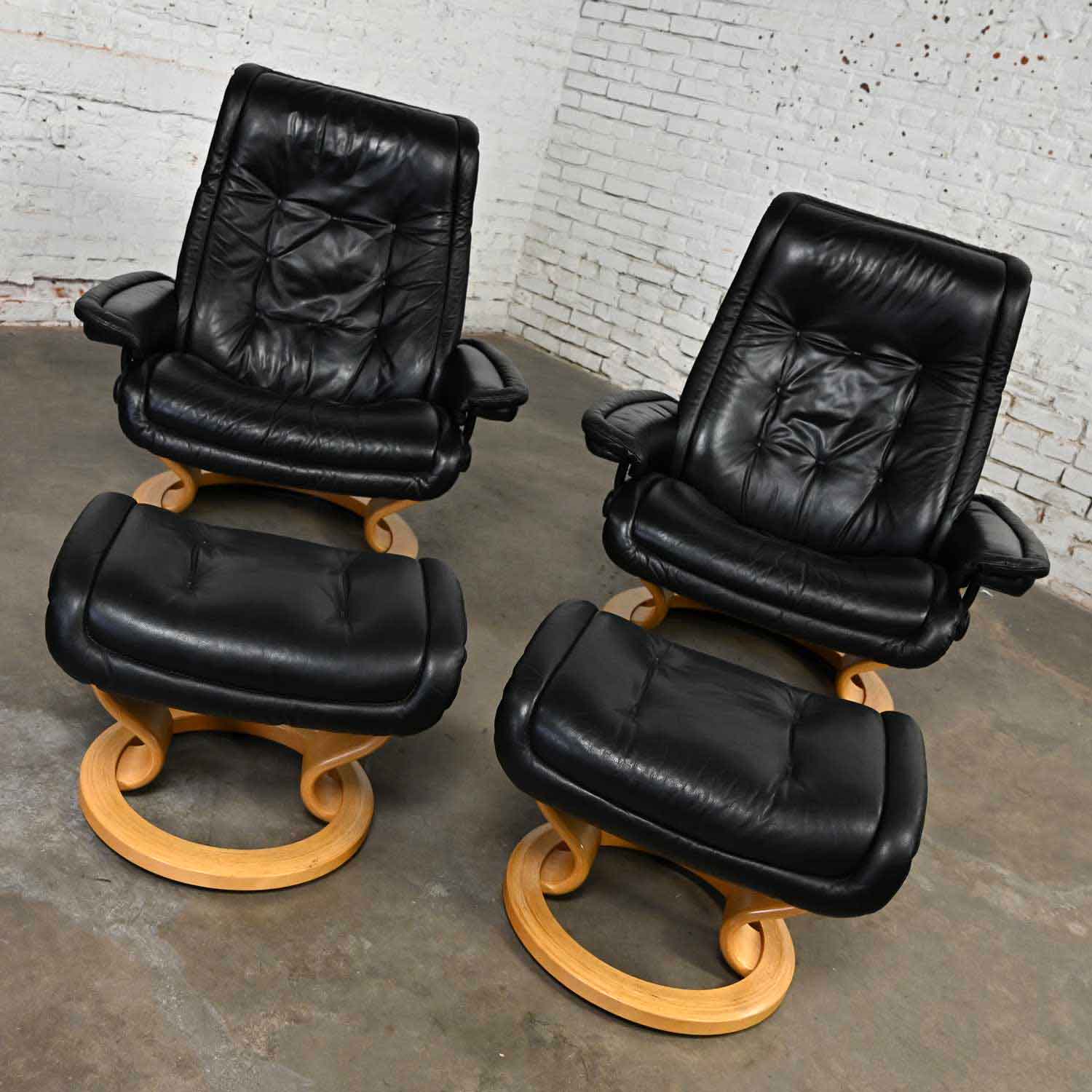 Black store stressless chair