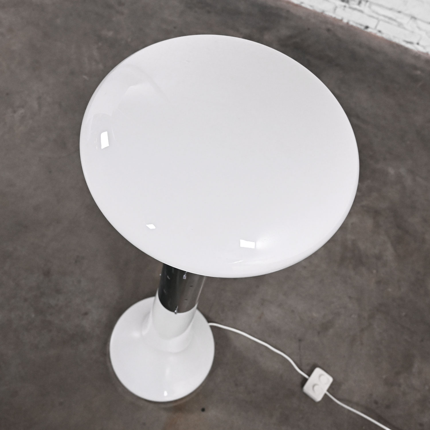 Modern Italian Carlo Nason for Mazzega Murano Glass & Chrome LT220 Sculptural Floor Lamp