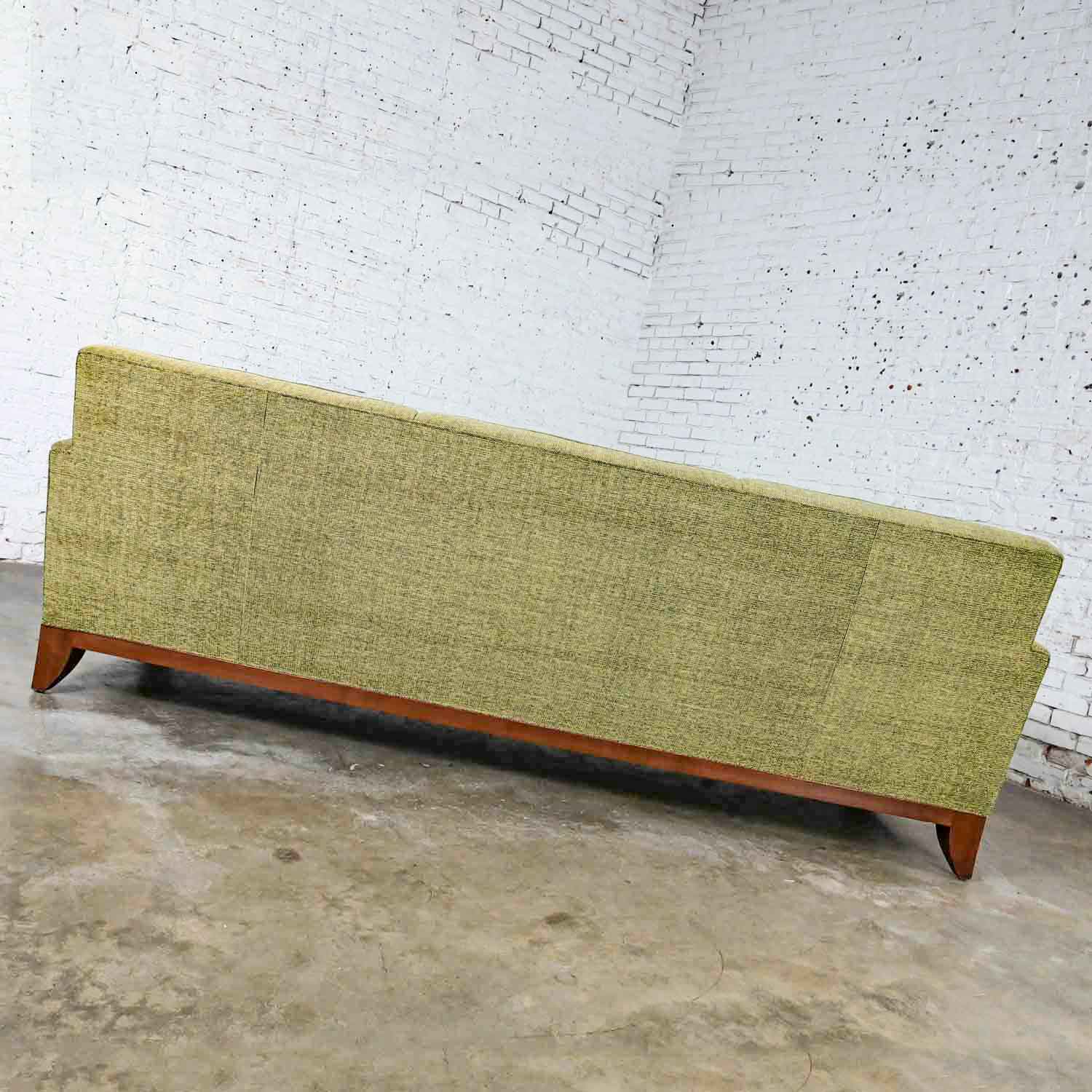 Late 20th Century Modern Custom-Made Lawson Style Large Scale Tight Back Khaki Green Sofa