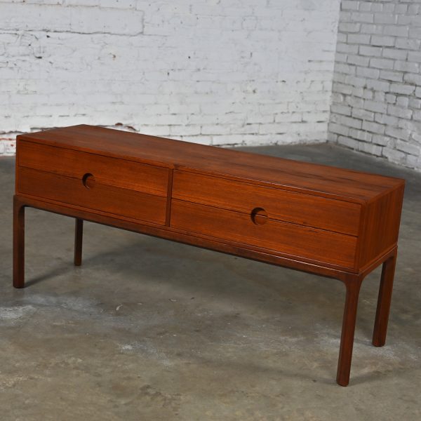 1950-1960’s Scandinavian Modern Teak Low Cabinet Sideboard Model #394 by Kai Kristiansen for Aksel Kjersgaard Odder & Vintage IKEA