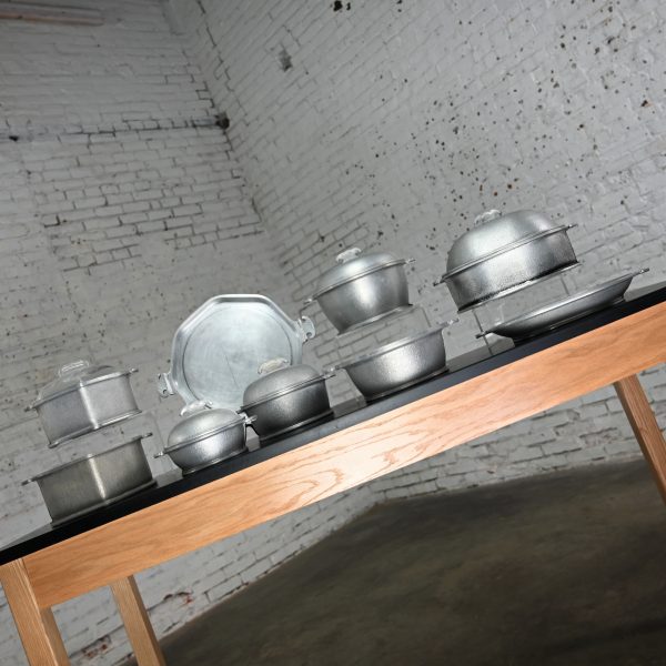 Mid 20th Century Guardian Service Aluminum Dual Purpose Cookware 14 Pieces Including Interchangeable Lids