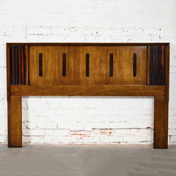 1971 Mid-Century Modern Lane Headboard Tower Suite Collection Full/Queen Rosewood & Walnut