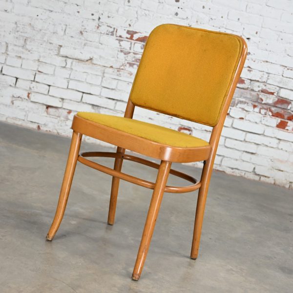 Armless Late 20th Century Bauhaus Beech Bentwood Josef Hoffman Prague 811 Side Dining Chairs Style of Thonet Selling Separately