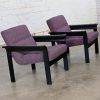 Pair Rudd Intl Danish Modern Oak Lounge Chairs by Thygesen & Sorensen for Magnus Olesen