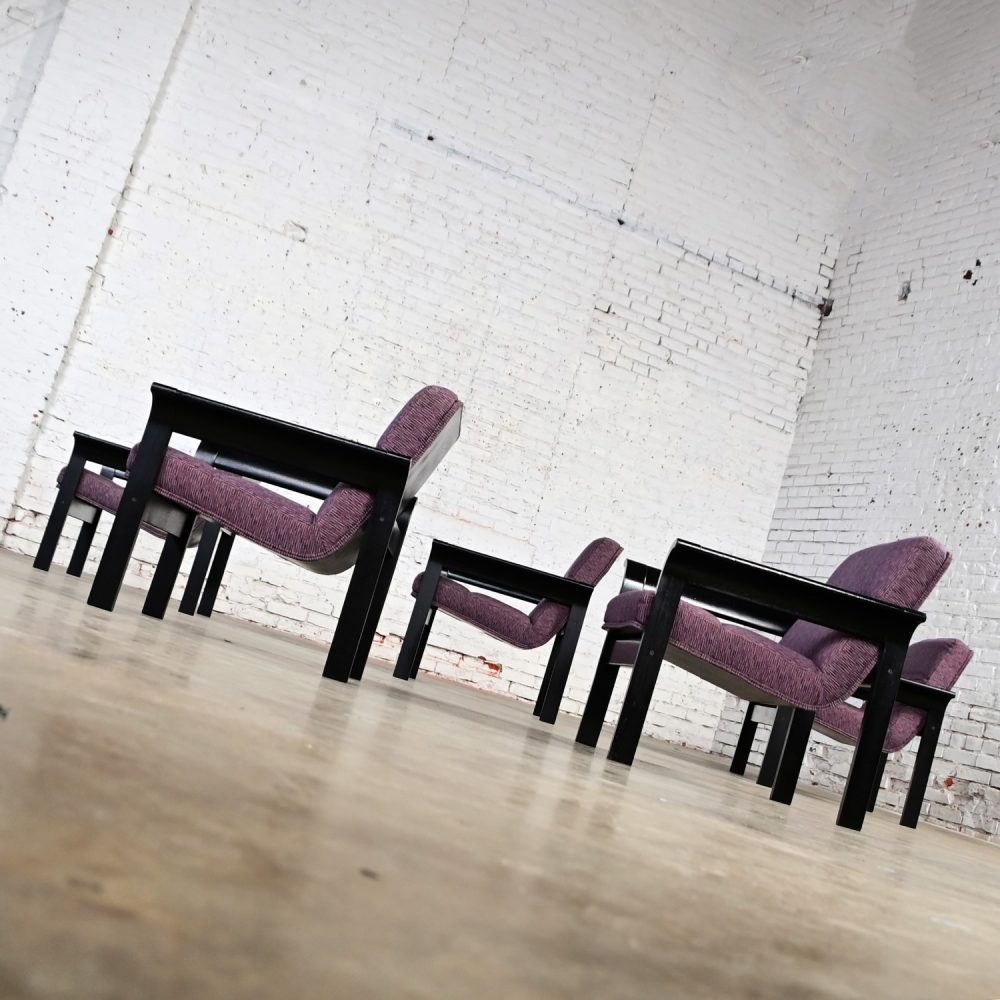 Set of 5 Rudd Intl Danish Modern Oak Lounge Chair by Thygesen & Sorensen for Magnus Olesen