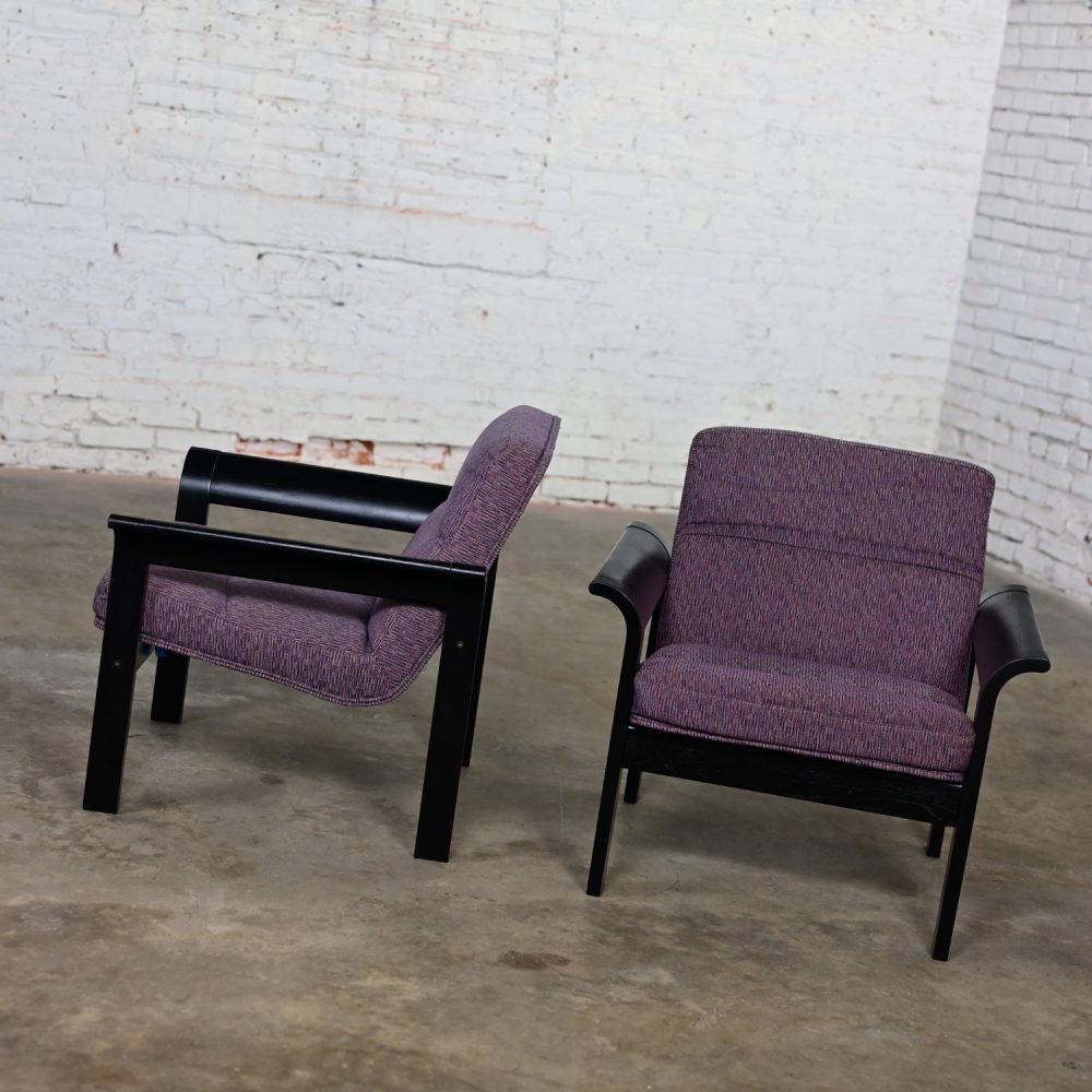 Pair Rudd Intl Danish Modern Oak Lounge Chairs by Thygesen & Sorensen for Magnus Olesen