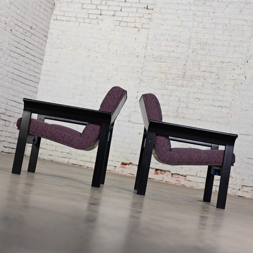 Pair Rudd Intl Danish Modern Oak Lounge Chairs by Thygesen & Sorensen for Magnus Olesen