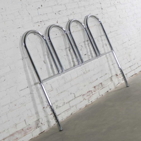 1960-1970’s Mid-Century Modern Chrome Tube Four Arch Full-Size Headboard