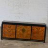 Late 20th Century Chinoiserie Black & Burl Chin Hua Collection Dresser or Sideboard by Raymond K. Sabota for Century Furniture