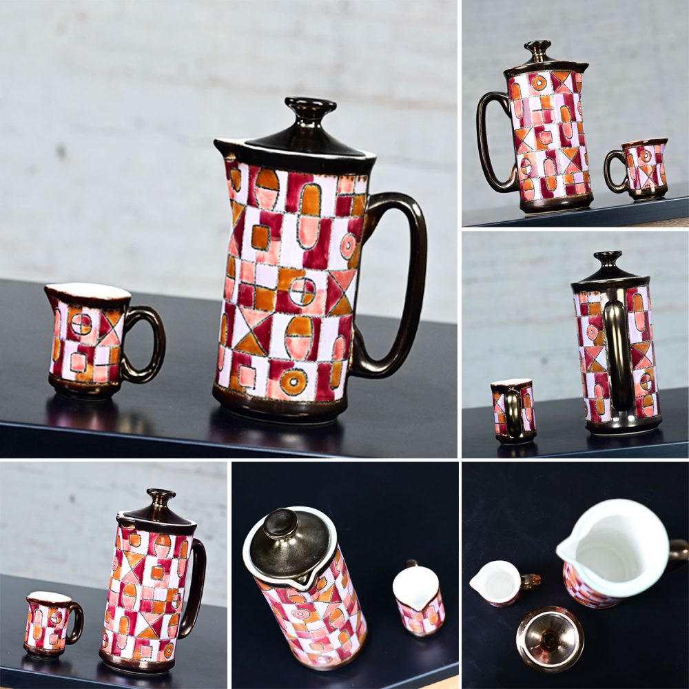 Late 20th Century Modern Vega Pottery Coffee Service Set Made in Ecuador by Eduardo Vega