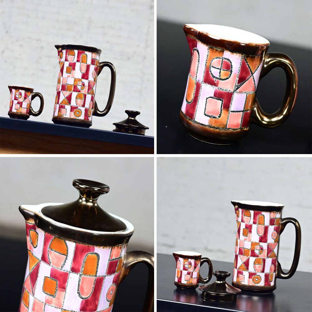 Late 20th Century Modern Vega Pottery Coffee Service Set Made in Ecuador by Eduardo Vega