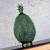 Michoacan Green Glazed Clay Large Pottery Pineapple Sculpture Made in Mexico style of Hilario Alejos Madrigal