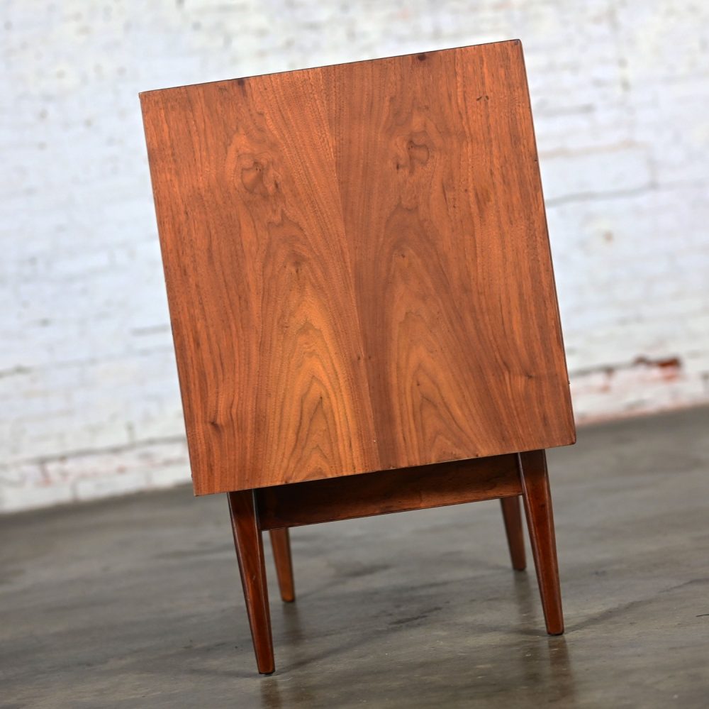 1965 Mid Century Modern Drexel Declaration Walnut Record Cabinet by Kipp Stewart & Stewart MacDougall