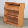 1950-1960’s Mid-Century Modern Low Mahogany Bookcase with Slanted Top Display Shelf