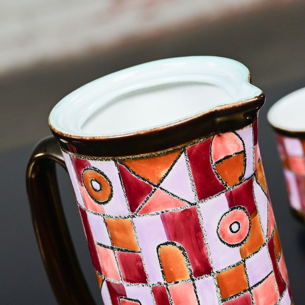 Late 20th Century Modern Vega Pottery Coffee Service Set Made in Ecuador by Eduardo Vega