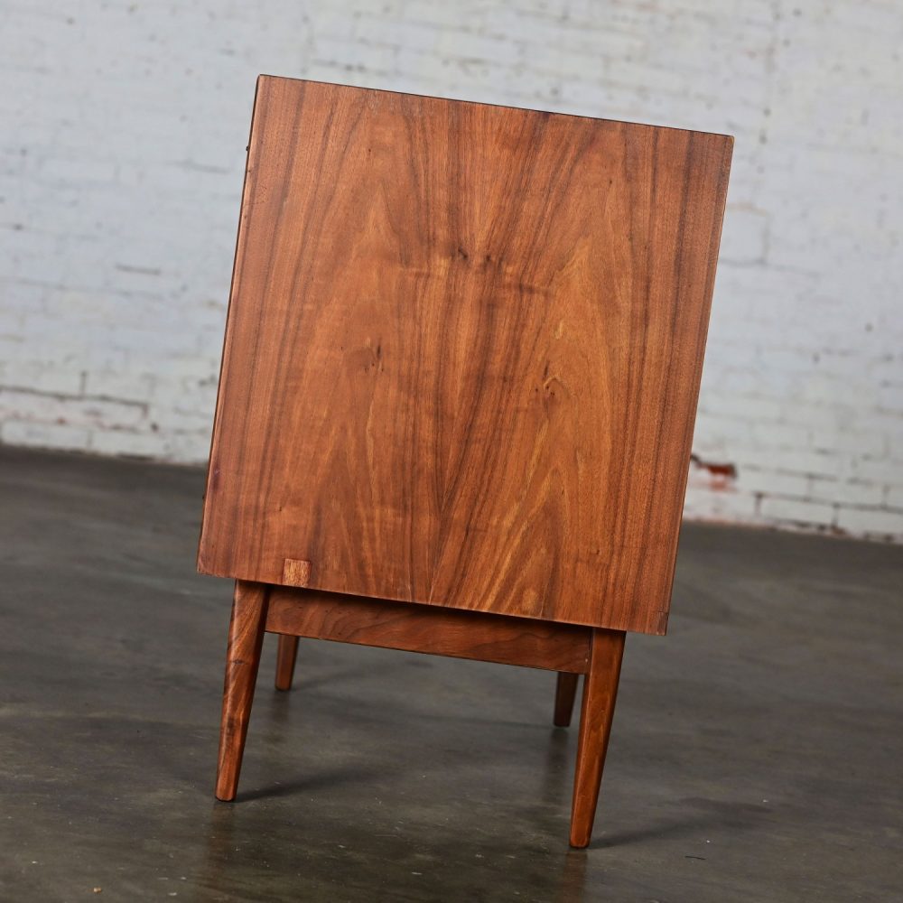 1965 Mid Century Modern Drexel Declaration Walnut Record Cabinet by Kipp Stewart & Stewart MacDougall