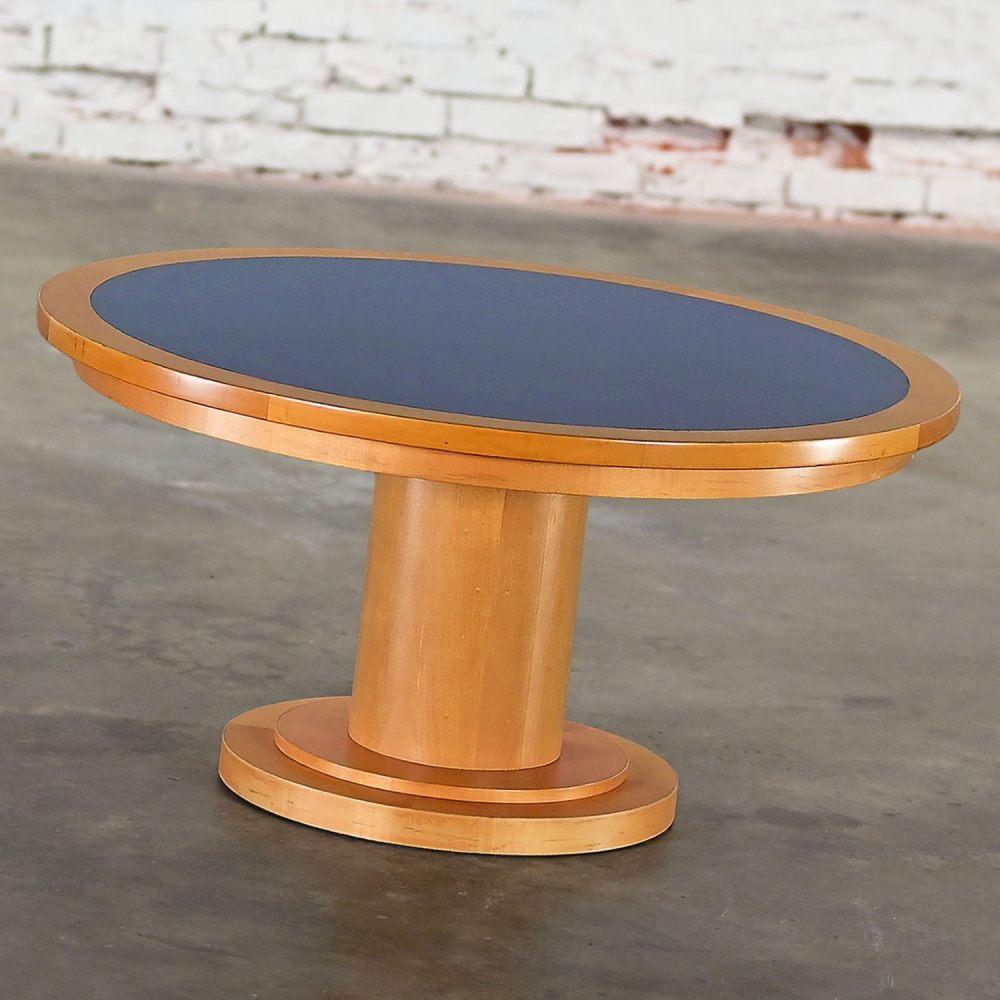 Late 20th Century Modern to Postmodern Pedestal Coffee Table by Michael Graves for Craftwood a Division of Sonnenberg Ind. Ltd.