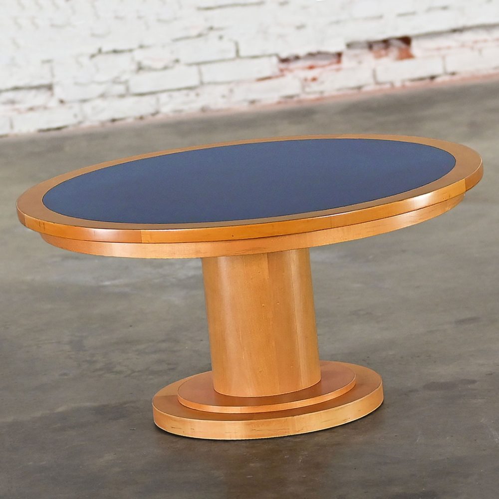 Late 20th Century Modern to Postmodern Pedestal Coffee Table by Michael Graves for Craftwood a Division of Sonnenberg Ind. Ltd.