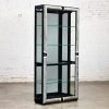 Late 20th Century Art Deco Revival to Postmodern Marble & Glass Lighted Display Cabinet by Pulaski Furniture