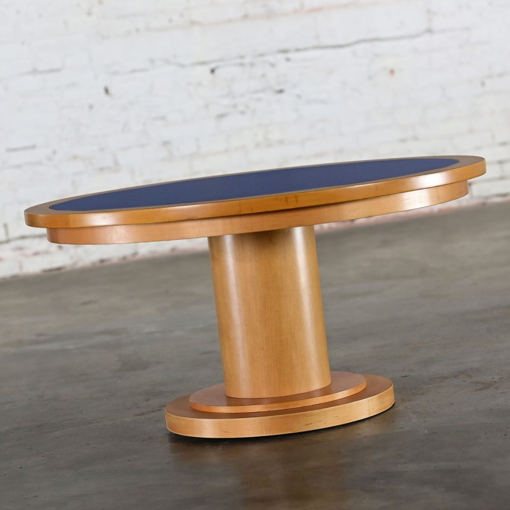 Late 20th Century Modern to Postmodern Pedestal Coffee Table by Michael Graves for Craftwood a Division of Sonnenberg Ind. Ltd.