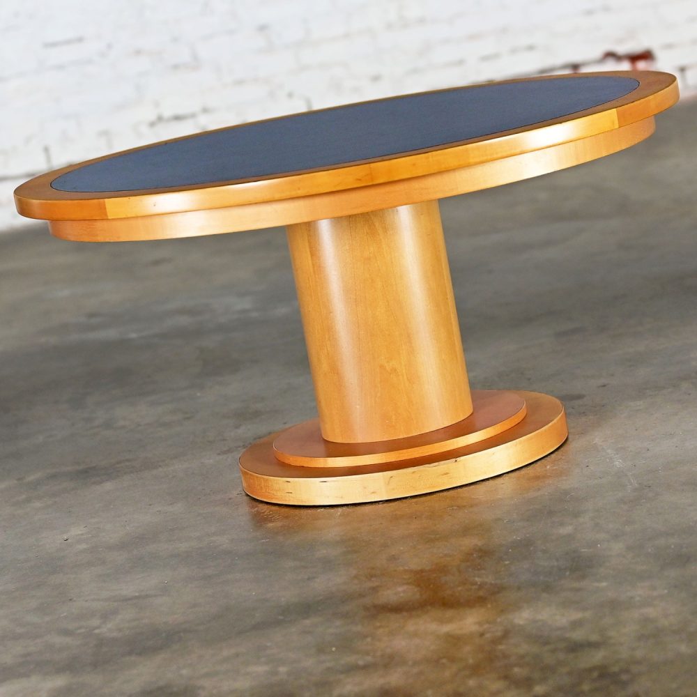 Late 20th Century Modern to Postmodern Pedestal Coffee Table by Michael Graves for Craftwood a Division of Sonnenberg Ind. Ltd.