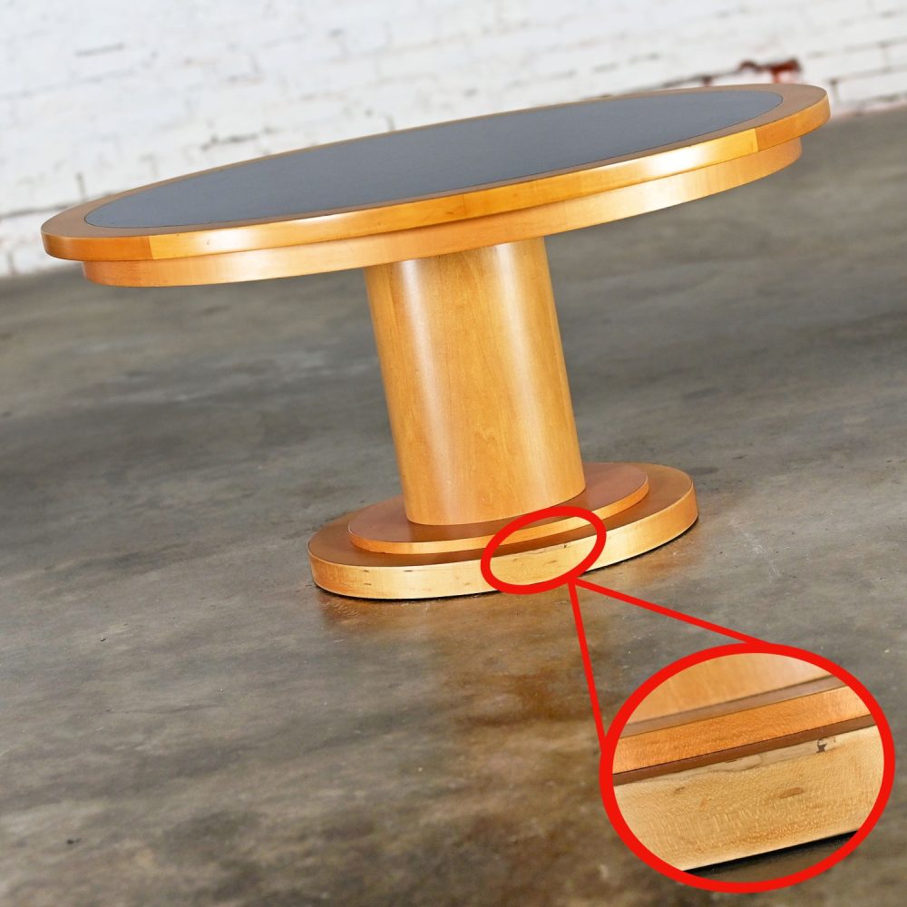 Late 20th Century Modern to Postmodern Pedestal Coffee Table by Michael Graves for Craftwood a Division of Sonnenberg Ind. Ltd.