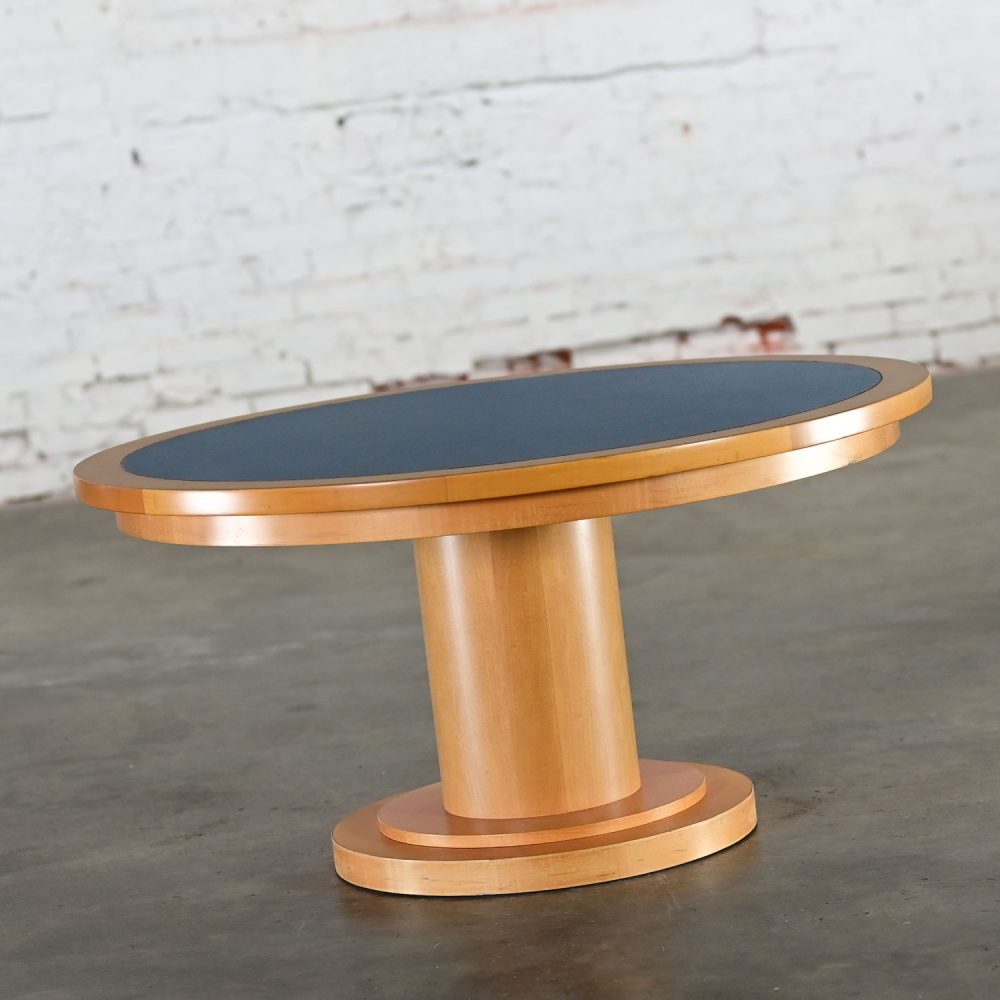 Late 20th Century Modern to Postmodern Pedestal Coffee Table by Michael Graves for Craftwood a Division of Sonnenberg Ind. Ltd.