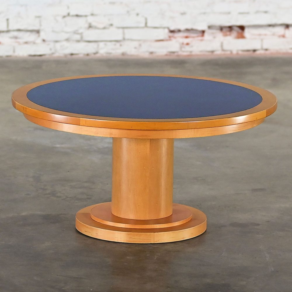 Late 20th Century Modern to Postmodern Pedestal Coffee Table by Michael Graves for Craftwood a Division of Sonnenberg Ind. Ltd.