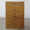 Vintage Modern Campaign Style Oak Gentlemen’s Chest by Founders Furniture Patterns 35