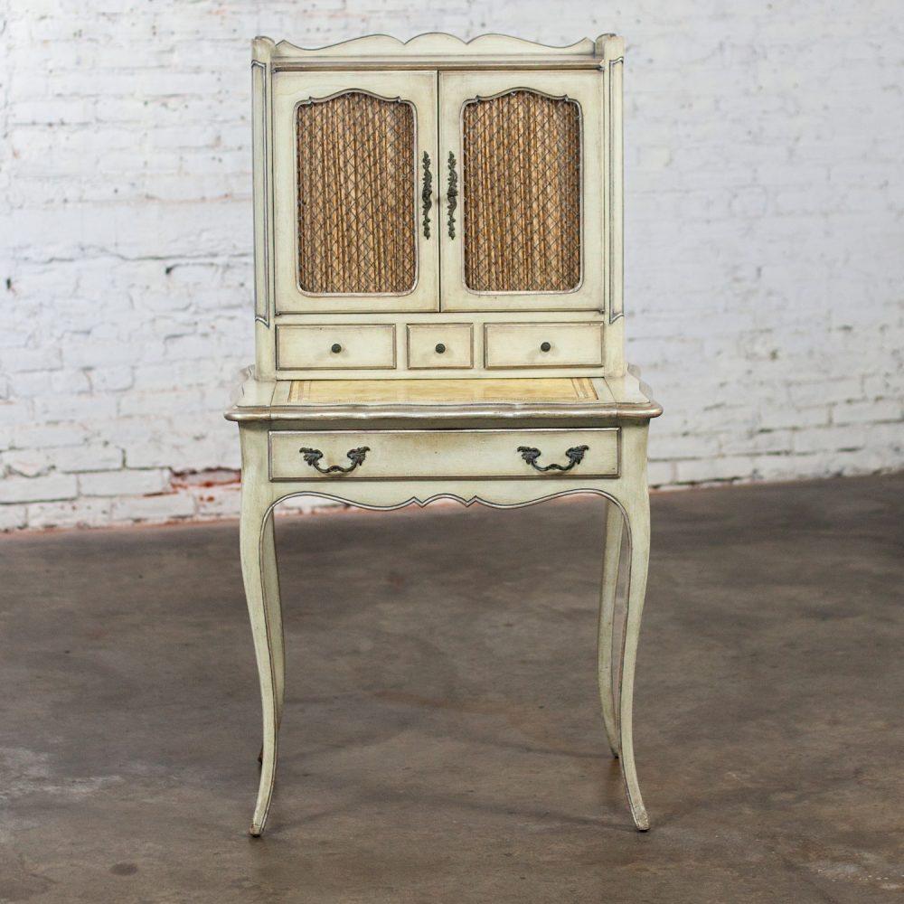 Mid-20th Century French Provencial Vanity Secretary or Ladies Desk w/Distressed Antiqued Finish