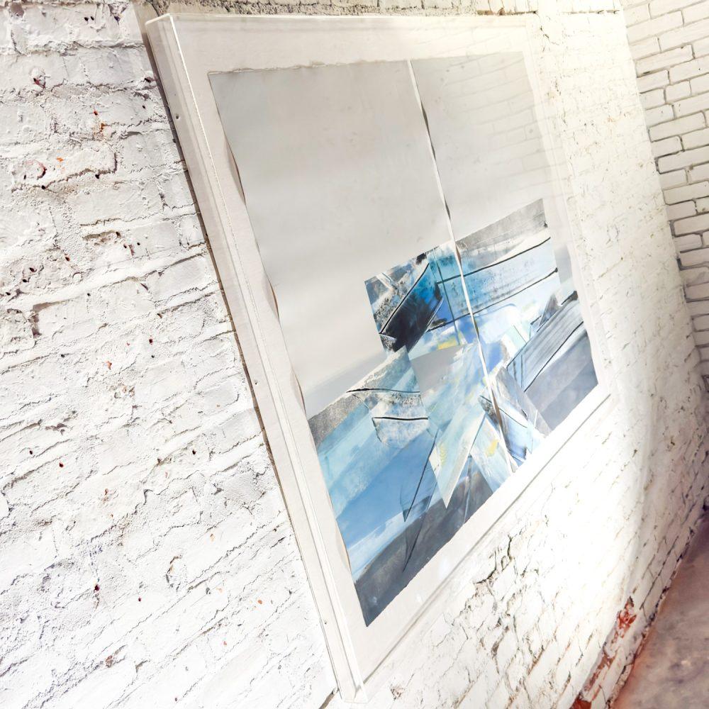 Late 20th Century Contemporary Abstract Mixed Media Large Scale 2D Diptych Paper Art by C. Robert Boreman