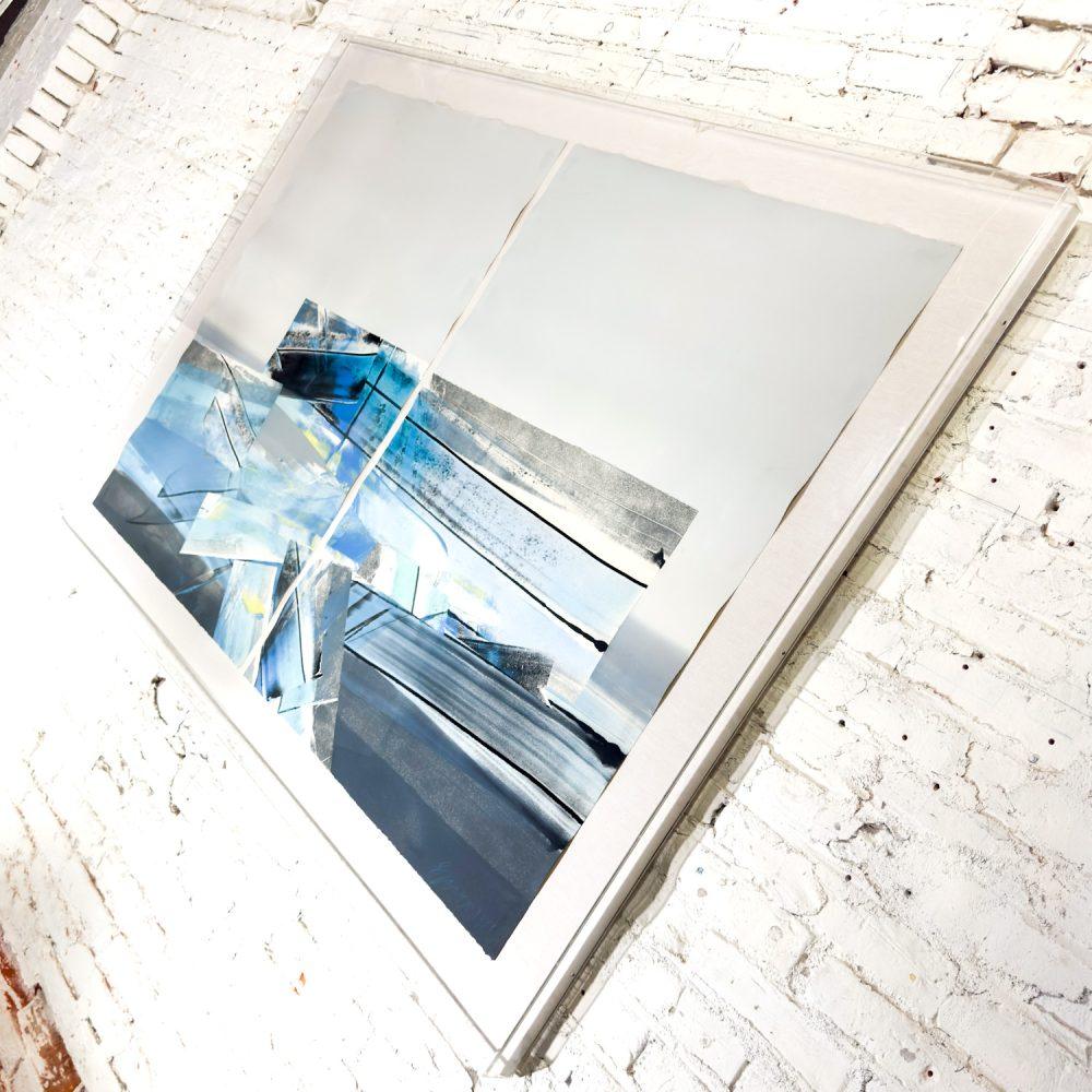 Late 20th Century Contemporary Abstract Mixed Media Large Scale 2D Diptych Paper Art by C. Robert Boreman