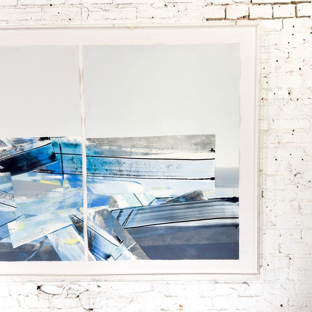 Late 20th Century Contemporary Abstract Mixed Media Large Scale 2D Diptych Paper Art by C. Robert Boreman
