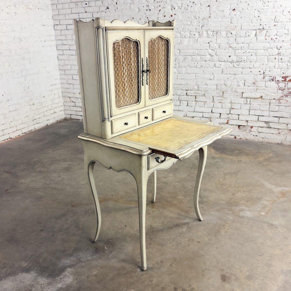 Mid-20th Century French Provencial Vanity Secretary or Ladies Desk w/Distressed Antiqued Finish
