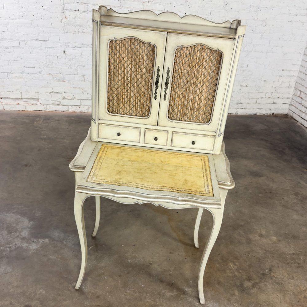 Mid-20th Century French Provencial Vanity Secretary or Ladies Desk w/Distressed Antiqued Finish