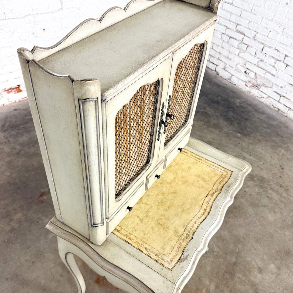 Mid-20th Century French Provencial Vanity Secretary or Ladies Desk w/Distressed Antiqued Finish