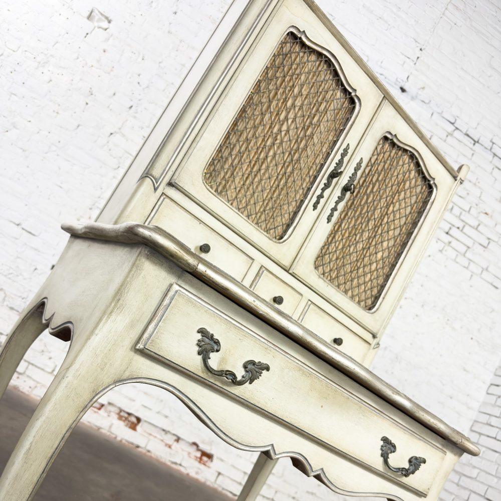 Mid-20th Century French Provencial Vanity Secretary or Ladies Desk w/Distressed Antiqued Finish