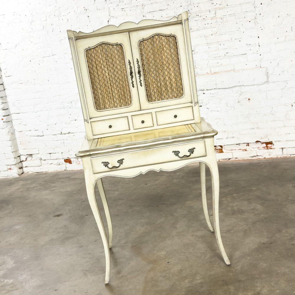 Mid-20th Century French Provencial Vanity Secretary or Ladies Desk w/Distressed Antiqued Finish