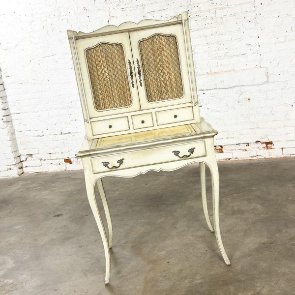 Mid-20th Century French Provencial Vanity Secretary or Ladies Desk w/Distressed Antiqued Finish