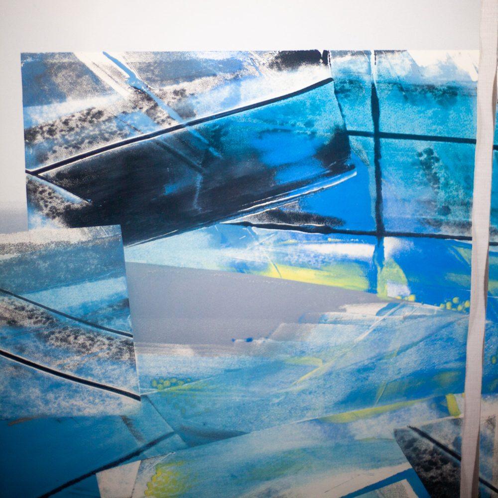Late 20th Century Contemporary Abstract Mixed Media Large Scale 2D Diptych Paper Art by C. Robert Boreman