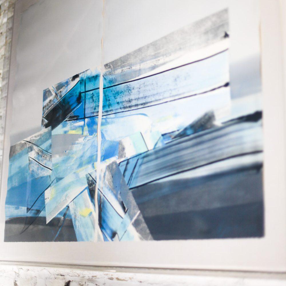 Late 20th Century Contemporary Abstract Mixed Media Large Scale 2D Diptych Paper Art by C. Robert Boreman
