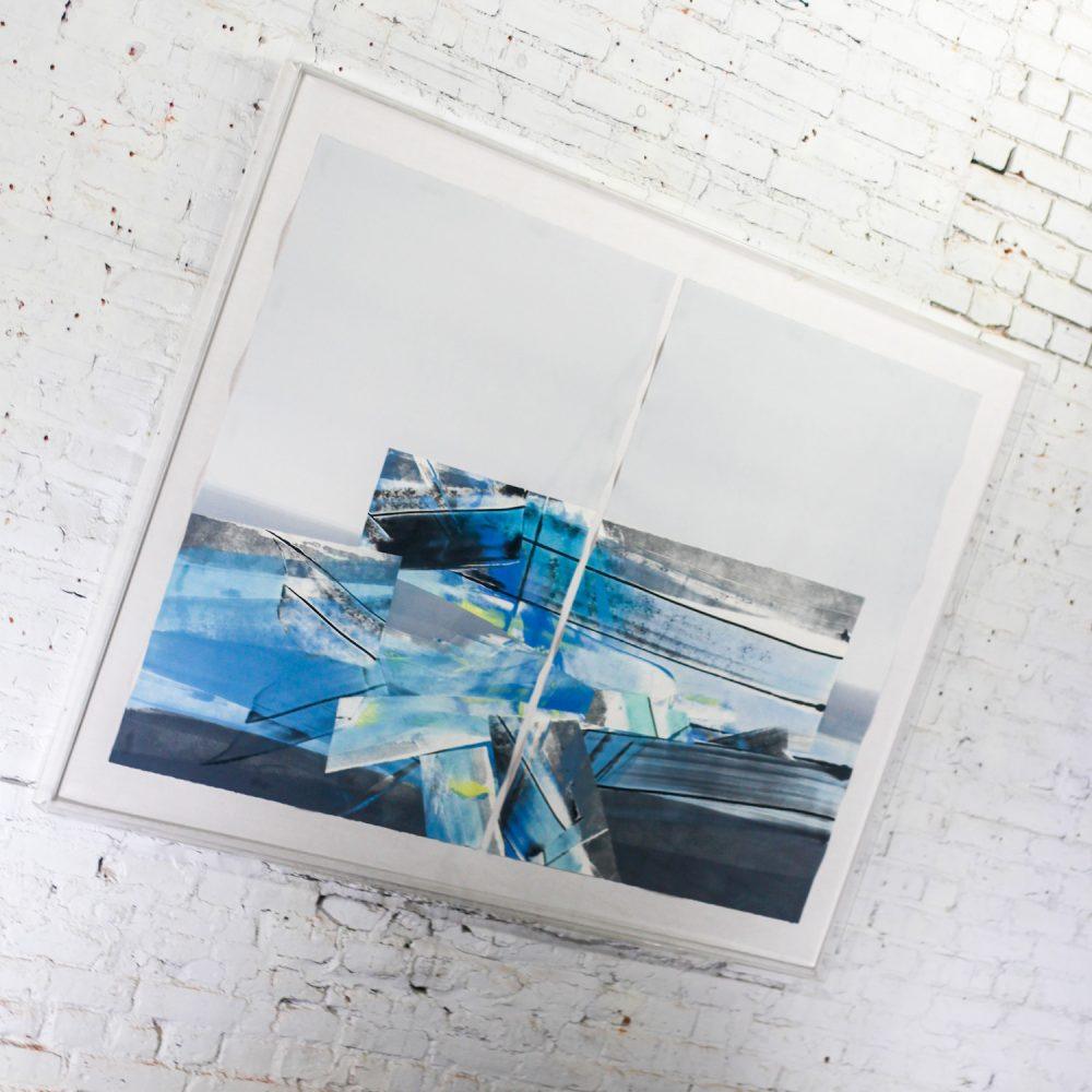 Late 20th Century Contemporary Abstract Mixed Media Large Scale 2D Diptych Paper Art by C. Robert Boreman
