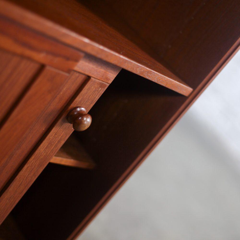 Mid-20th Century Scandinavian Modern Teak 2 Piece Display Cabinet Bookcase or Sideboard Made in Denmark