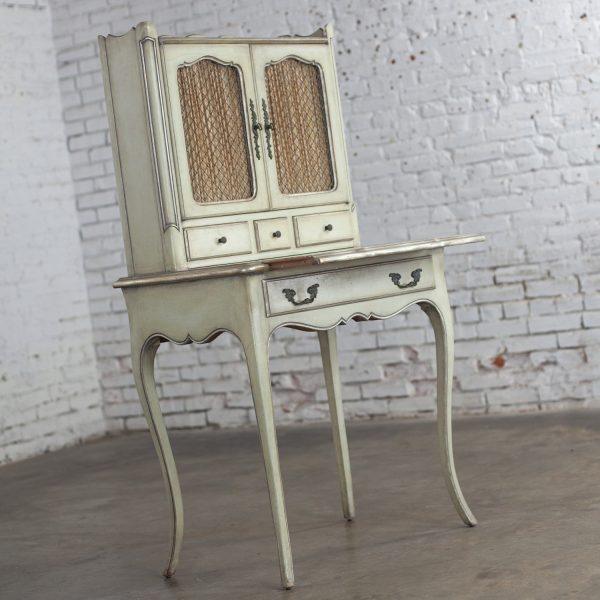Mid-20th Century French Provencial Vanity Secretary or Ladies Desk w/Distressed Antiqued Finish